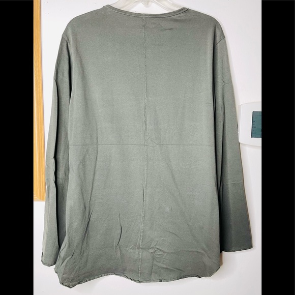 H&M DIVIDED stitched long sleeve hemline & sleeves, lightweight, oversized, NWOT - Picture 8 of 11